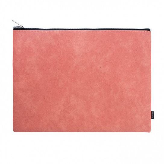 Папка 1 отделение А4 LOREX LX-BASE коралловая, молния сверху, искусственная кожа, универсальная