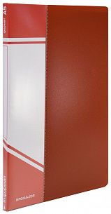 Папка с файлами INFORMAT А5 20 файлов, пластик 550 мкм, красная, карман для маркировки