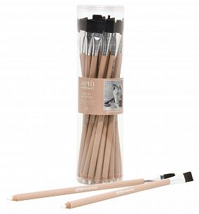 Ластик-кисть АРТформат, термопластичная резина, 205х7х7 мм цилиндрический, бежевый, мягкий, индивидуальный ШК