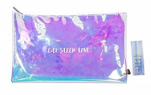 Папка 1 отделение А4 LOREX MAXI PACK HOLO EAT SLEEP LOVE разноцветная, молния сверху, полиуретан, для девочек