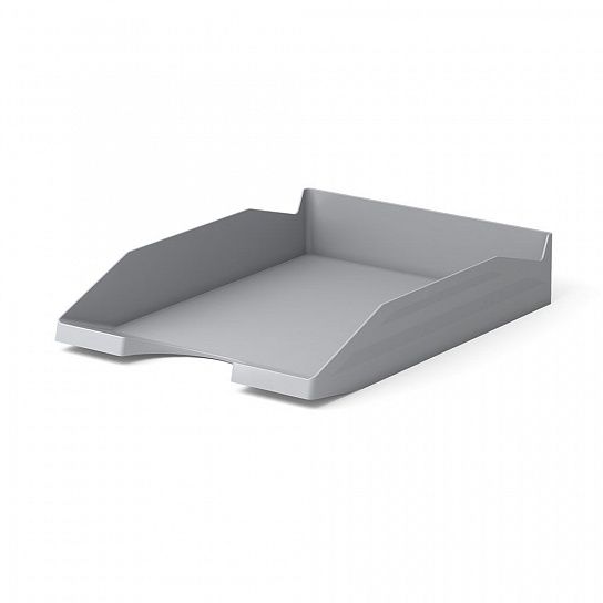 Лоток горизонтальный для бумаг ErichKrause Office Classic серый пластик