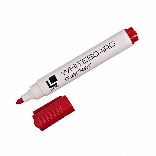 Маркер для белых досок LITE 1-3 мм красный, круглый наконечник