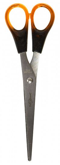 Ножницы INFORMAT 165 мм янтарные, ручки акриловые