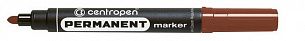 Маркер перманентный Centropen PERMANENT 2,5 мм коричневый, круглый наконечник