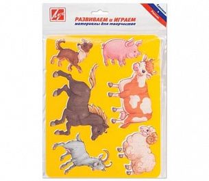 Трафарет контурный Луч ДОМАШНИЕ ЖИВОТНЫЕ 165х205 мм пластик