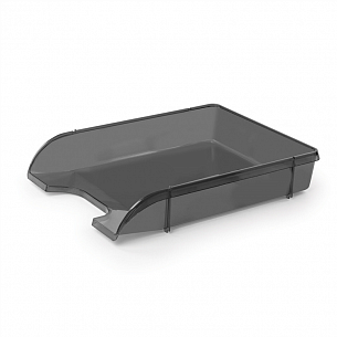 Лоток горизонтальный для бумаг Эсир VICTORY дымчатый тонированный пластик