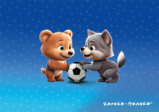 Клеенка для уроков труда Каляка-Маляка ПУШИСТЫЙ ФУТБОЛ 50х35 см ПВХ синяя для мальчиков