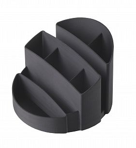 Подставка для канцелярских принадлежностей Эсир ОМЕГА 8 отделений, 133х133х80 мм, черный пластик