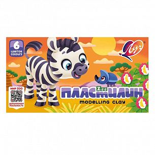 Пластилин Луч ZOO 6 цветов 90 г ассорти