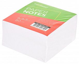 Блок для записей INFORMAT 9х9х5 см Куб непроклеенный белый 80 г/м2 (белизна 94%-100%)