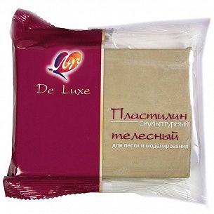 Пластилин скульптурный Луч De Luxe 300 г телесный