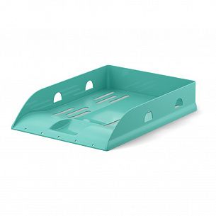 Лоток горизонтальный для бумаг ErichKrause Base Pastel Mint мятный пластик