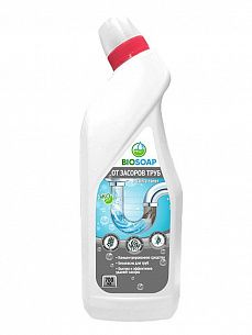 Средство для прочистки труб BIOSOAP Drain cleaner гель 750 мл