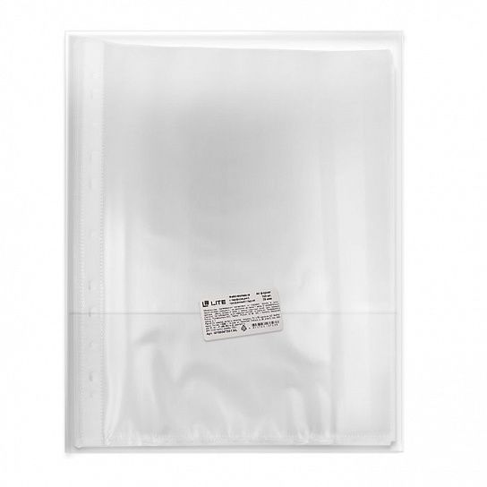 Файлы LITE А4 35 мкм прозрачные, гладкие, 100 шт