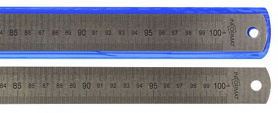 Линейка INFORMAT 100 см металлическая в чехле ПВХ, с европодвесом