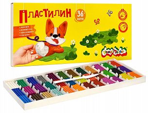 Пластилин Каляка-Маляка 36 цветов 540 г ассорти, со стеком