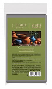 Глина для лепки АРТформат самозатвердевающая, запекается в духовке 1000 г голубая, вакуумированная