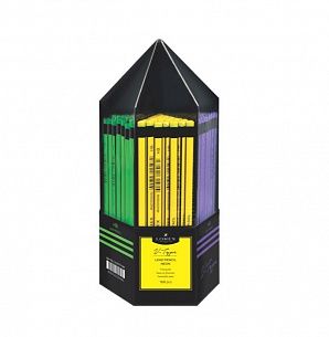 Карандаш чернографитный деревянный LOREX V-TYPE NEON НВ заточенный, трехгранный