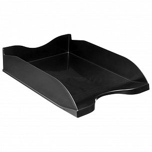 Лоток горизонтальный для бумаг Оскол-Пласт ГРАНД черный полипропилен