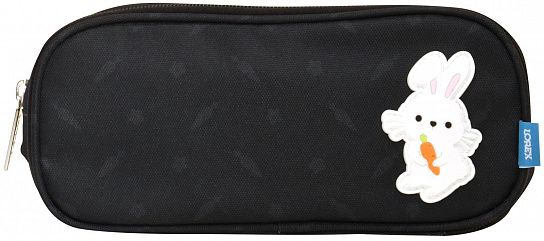 Пенал 3 отделения LOREX KIDS WHITE RABBIT 210x90x90 мм черный, полиэстер