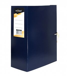 Короб архивный INFORMAT 120 мм А4 синий бумвинил, 2 завязки, вместимость до 120 листов разобранный
