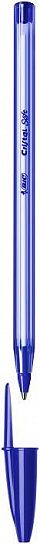 Ручка шариковая Bic CRISTAL SOFT синяя 1,2 мм, серый круглый корпус