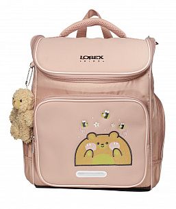 Рюкзак LOREX KIDS CLASSIC COOKIE BEAR 16 л бежев. 36x28x16 жесткий каркас 1 отд. молния держатель для карточек брелок д/девочек