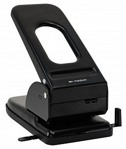 Дырокол INFORMAT POWER до 70 листов 2 отверстия, металлический, черный с линейкой форматов