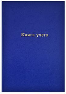 Книга учета INFORMAT А4 96 листов в линейку, офсет 60 г/м2, бумвинил, синяя, вертикальная