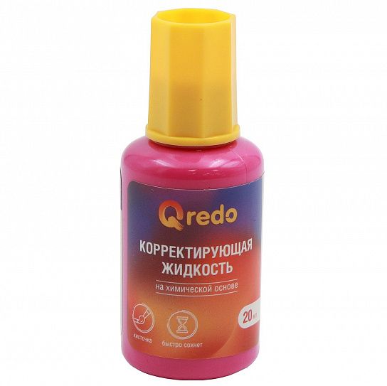 Корректирующая жидкость с кисточкой, 20 мл, химическая основа