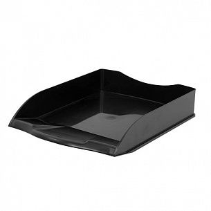 Лоток горизонтальный для бумаг INFORMAT ОФИС черный пластик