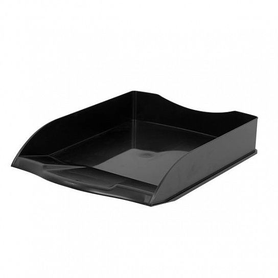 Лоток горизонтальный для бумаг INFORMAT ОФИС черный пластик