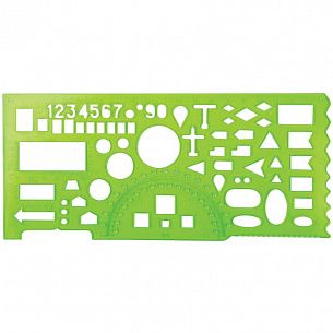 Линейка офицерская Стамм 20 см пластик тонированный, зеленая