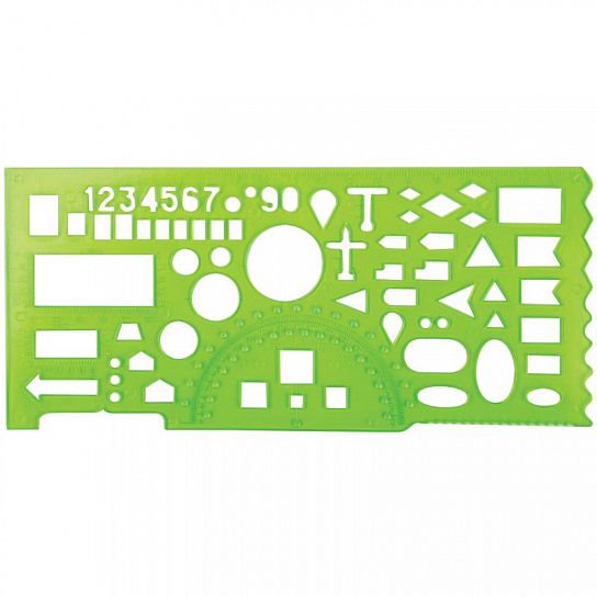 Линейка офицерская Стамм 20 см пластик тонированный, зеленая