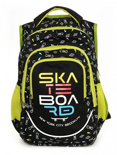 Рюкзак Schoolformat Skate, модель SOFT 3, мягкий каркас, трехсекционный, 40х28х20 см, 22 л, для мальчиков