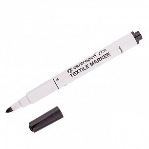 Маркер специальный Centropen TEXTILE для ткани 1,8 мм черный, круглый наконечник