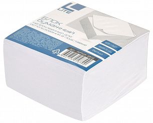 Блок для записей LITE 8х8х5 см Куб непроклеенный белый 65 г/м2 (белизна 92%)