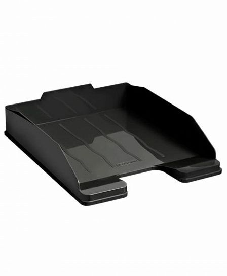 Лоток горизонтальный для бумаг Стамм ЭКСПЕРТ черный пластик