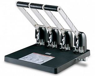 Дырокол KW-Trio сверхмощный до 150 листов 4 отверстия, металлический, черный