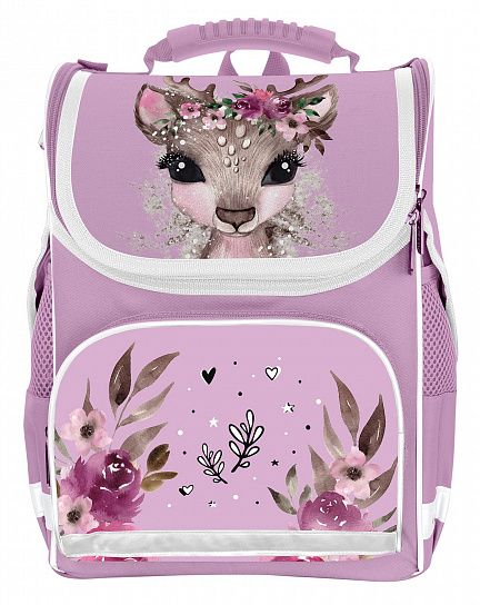 Рюкзак подростковый Schoolformat BASIC mini CUTE DEER 11л сиреневый 33х25х13 жесткокаркасный 1 отделение для девочек