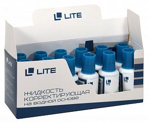 Корректирующая жидкость LITE с кисточкой 20 мл, водная основа