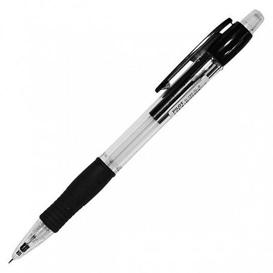 Карандаш механический Pilot SUPER GRIP 0,5 мм НВ, грип, цвет корпуса прозрачный, с ластиком