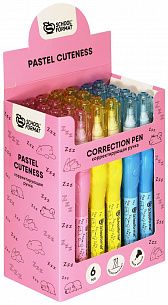 Корректирующая ручка Schoolformat 6 мл, металлический наконечник, цвет корпуса ассорти