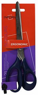 Ножницы INFORMAT 210 мм синие, эргономичные ручки пластиковые