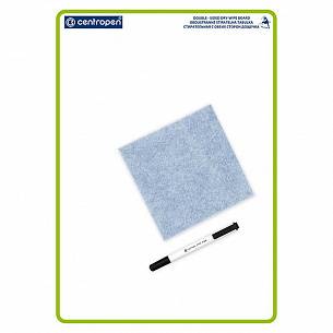 Доска для рисования двусторонняя Centropen 34х48 см зеленая с маркером и салфеткой
