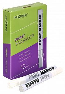 Маркер-краска лаковый INFORMAT PAINT PROFESSIONAL 2-4 мм белый, круглый наконечник