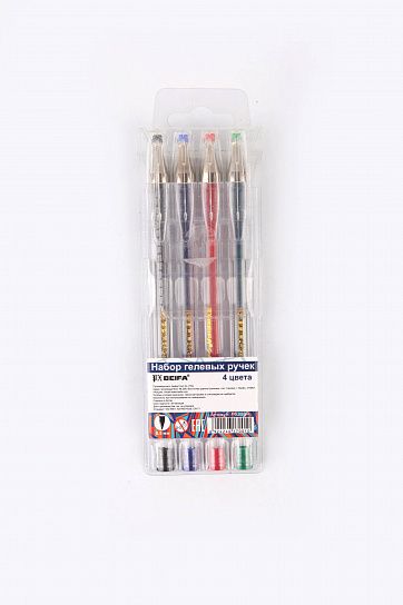 Набор гелевых ручек BEIFA 0,5 мм ассорти 4 цвета 4 шт