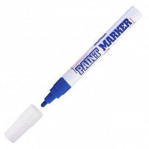 Маркер-краска MunHwa Paint Marker 4 мм синий, круглый наконечник