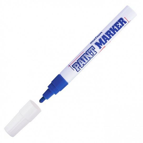 Маркер-краска MunHwa Paint Marker 4 мм синий, круглый наконечник