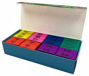 Ластик Creativiki, термопластичная резина, 41х14х8 мм скошенный, ассорти, мягкий, индивидуальный ШК